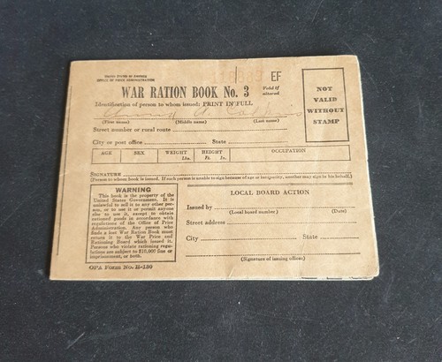 Ww2 american home front ration - home,