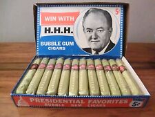 Bubble gum cigars - US candidate Hubert Humphrey , 1968, full box, vintage