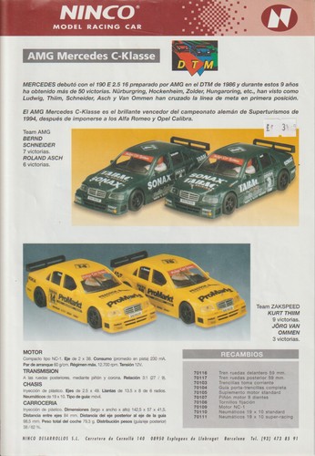 Ninco amg mercedes - mercedes, c-klasse
