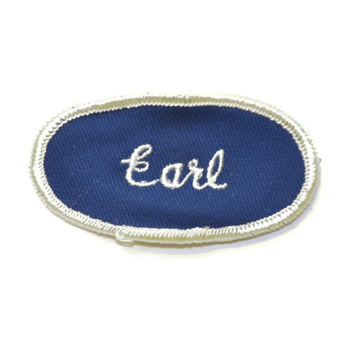 Vintage earl name oval - oval, patch