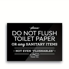 Metal Tin Bathroom Sign Do Not