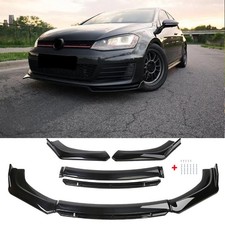 Add-on Universal Car Front Bumper Splitter Lip Body Spoiler Chin Kit Gloss Black
