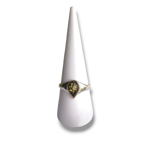 Sterling silver ring with - silver,