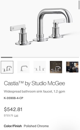 Kohler 35908 cp castia - k-35908-4-cp,