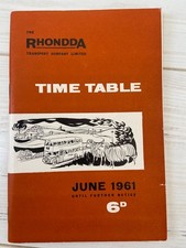 Rhondda Transport Company Ltd Bus timetable dated June 1961
