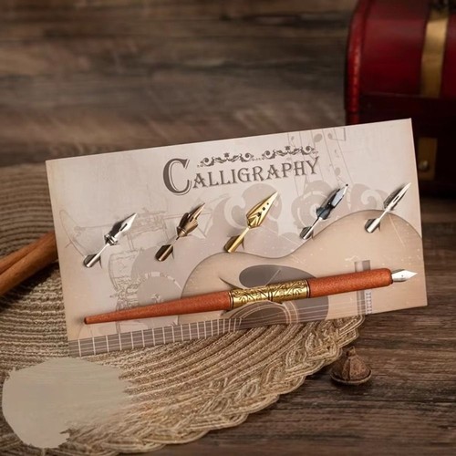 Set dip pen with metal - 1, ink