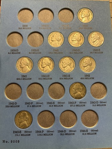 Jefferson nickel collection - jefferson,