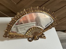Vintage Brass Vanity Mirror /