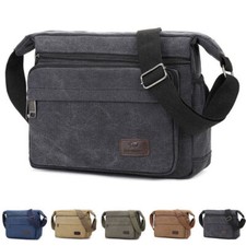 Satchel Handbag Gifts Men Canvas Crossbody Messenger Bag Shoulder Retro Travel U