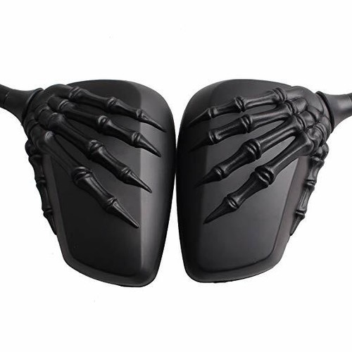 Black skull hand motorcycle - black,