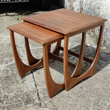 2x G Plan 1960s Teak Tables Mid Century Nest Kai Kristiansen Danish Pair Bedside