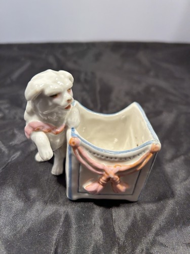 Antique match holder and - match,