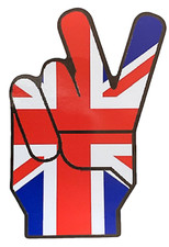 Union Jack Victory Salute External Car Bumper Sticker Decal