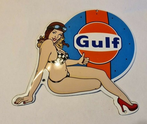 Gulf woman porcelain - (garage),