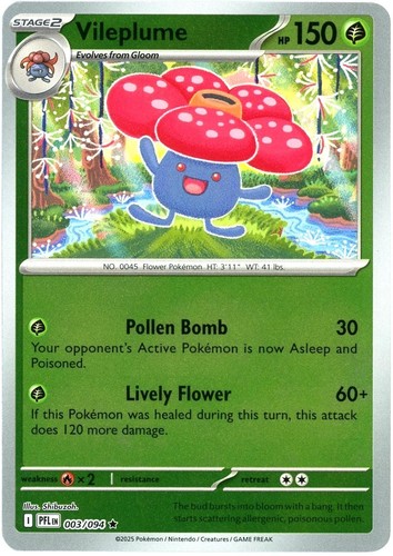Vileplume pfl reverse - vileplume, [pfl