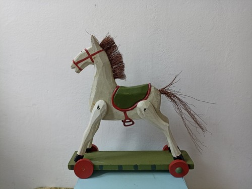 Antique wooden horse - antique, german