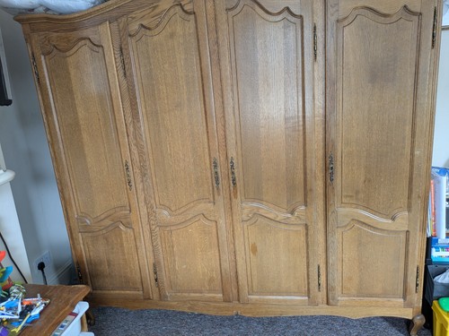 French carved oak four - carved,