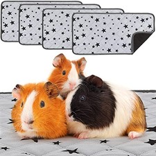 4 Pieces Guinea Pig Cage Liners Guinea Pig Fleece Bedding Absorbent Guinea Pig