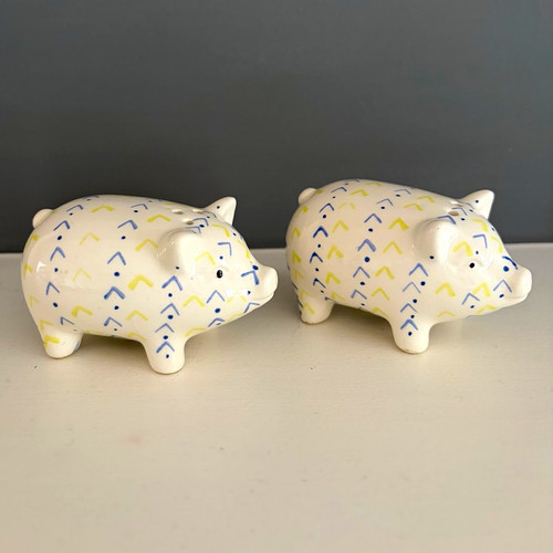 Vintage hand painted - hand, salt
