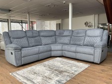 Myra | Grey | Fabric Corner Recliner Sofa | Large | Brand New - Free Delivery 