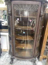 Antique Oak Curio China