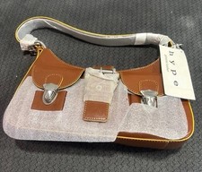 Hype cognac leather shoulder - leather,