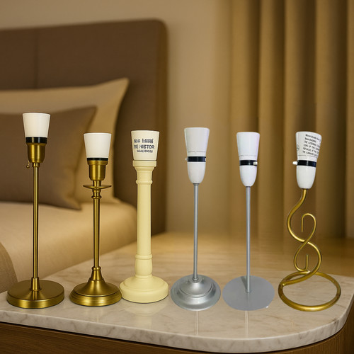 Modern metal stick table lamp - stick,