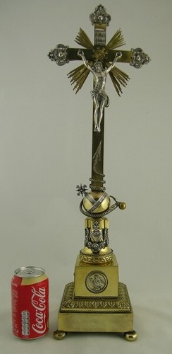 Antique brass and - , silver