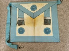 Vintage Freemason Apron by FATTORINI Craft Leather Master Mason Masonic Regalia