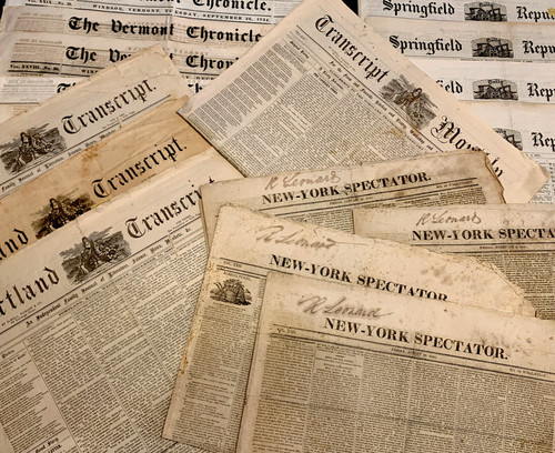 Old newspaper from - from, 1800s