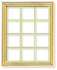 Dolls House Window Wooden Georgian 12 Pane Frame 1:12 Scale Miniature 004 Tumdee