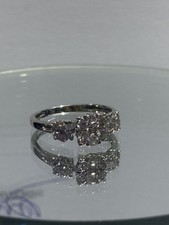 9ct White Gold Diamond Halo