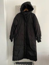 ZARA Black Hooded Down Puffer Coat Size EUR M