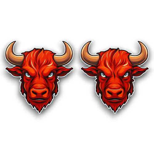 Small angry spanish bull - 2x,