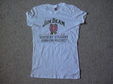 JIM BEAM DISTRESSED LOGO SKINNY T SHIRT NEW OFFICIAL KENTUCKY BOURBON WHISKEY