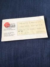 Manchester United v Norwich City Ticket Stub 1970s