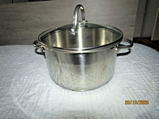 BergHOFF 20cm Covered Casserole Pan Stainless Steel with Glass Lid Induction Gas