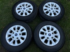GENUINE 4 x FORD TRANSIT CUSTOM LIMITED ALLOYS WHEELS WITH COMMERCIAL VAN TYRES