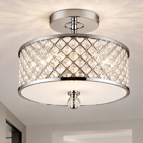 Chrome ceiling pendant - chrome, light