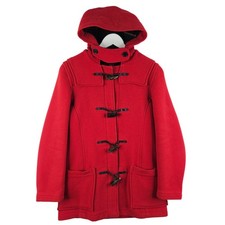 Gloverall Womens Red Wool Duffle Coat Size UK 10