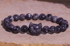 Cat 8mm Flame Stone Bracelet -