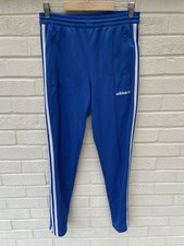 Adidas Originals Joggers Mens Small Blue Pleated Tapered Trefoil Firebird SST