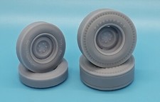 1/25  1960's Super Stock Wheels & Drag Tyres - Type A - 3D Printed Resin