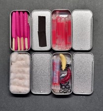 Mini Survival Kit Tin, Fishing Kit, Glow Stick, Tinder Quik, Waterproof Matches