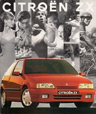 Citroen ZX 1992-93 UK Market Brochure 16v Furio Volcane Aura Avantage Reflex