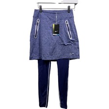 New Nike Dri Fit Skort Skapri Capri Leggings XS Womens NWT Purple MSRP $100