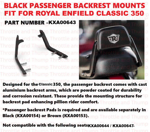 Black passenger backrest - black,
