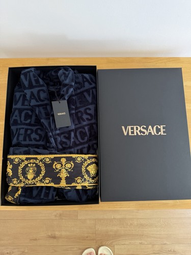 Versace robe blue navy - versace,