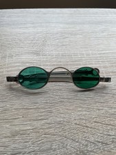 Pair Antique green tinted Sterling Silver spectacles early 19th century 