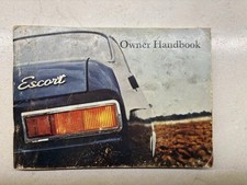 Ford Escort Original Owners Manual: Used: Ok Condition For Age!